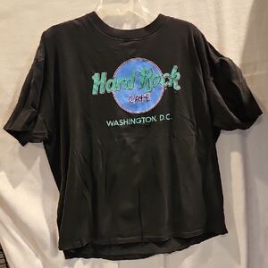 Vintage XL Hard Rock Cafe Washington D.C. Single Stitch T-Shirt Black
